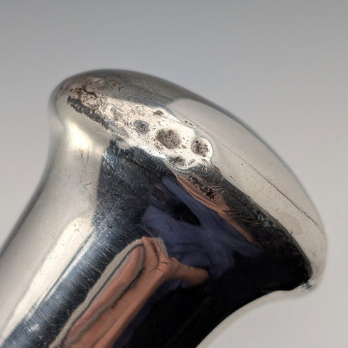 1924年 英国アンティーク タンシャフト 純銀製ロンデルハンドル ステッキ 杖 91cm