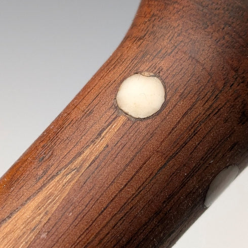 アンティーク ブラウン&タン 寄木ロンデルハンドル ステッキ 杖 88cm