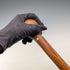 Antique Brown and Tan Marquetry Rondelle Handle Walking Stick 88cm
