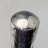 1922 British antique black shaft sterling silver rondelle handle walking stick 91cm MS