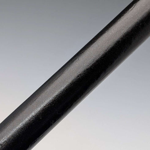 1922 British antique black shaft sterling silver rondelle handle walking stick 91cm MS