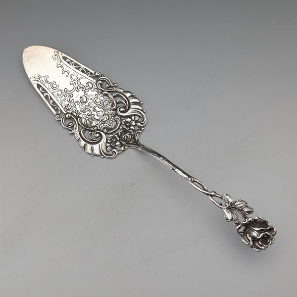Vintage Continental Silver Rose Decorated Pastry Server 40g