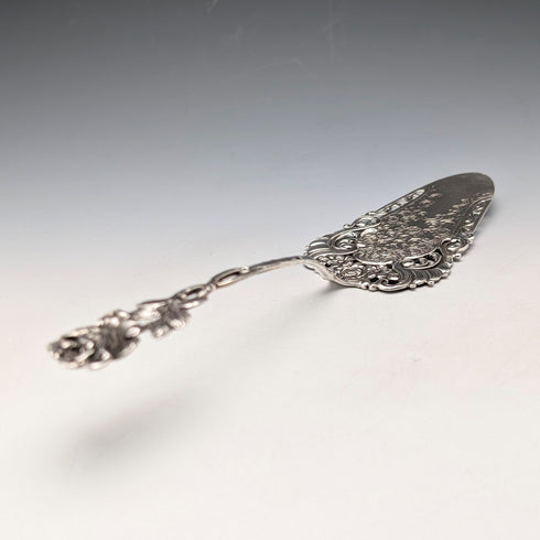 Vintage Continental Silver Rose Decorated Pastry Server 40g
