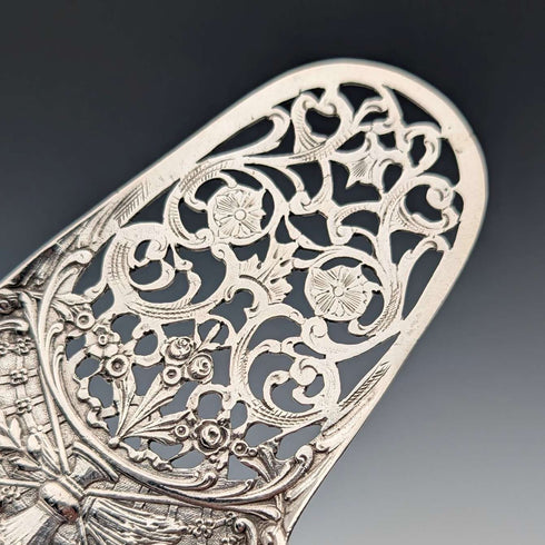 Vintage Continental Silver Sailboat Openwork Decorated Pastry Server 83g