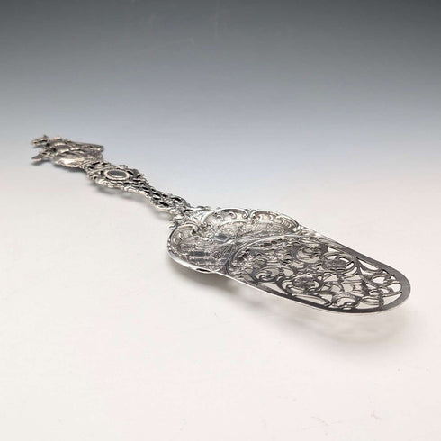 Vintage Continental Silver Sailboat Openwork Decorated Pastry Server 83g
