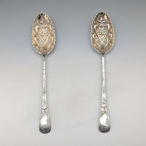 1803年 英国ジョージアン アンティーク 純銀製 ベリースプーン ペア Thomas Wallis II