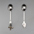 1967 Dutch Vintage Continental Silver Teaspoon Pair, Total 25g