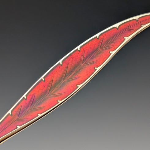 Nordic vintage enamel decoration sterling silver coffee spoon set of 6, total 45g Otter Hval