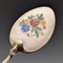 1954 British vintage enamel decorated sterling silver coffee spoon set of 6, total weight 71g, Turner & Simpson, case included