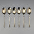 1954 British vintage enamel decorated sterling silver coffee spoon set of 6, total weight 71g, Turner & Simpson, case included