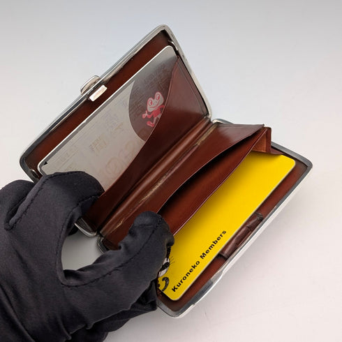 1897年 英国アンティーク 純銀製 両開き型カードケース 鏡面仕上げ 紋章刻印 107g