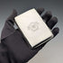 1897 British antique sterling silver double door card case, mirror finish, coat of arms engraved, 107g