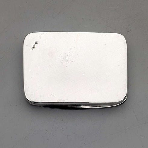 Vintage Hunting Relief Decorated Sterling Silver Square Box 69g