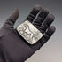 Vintage Hunting Relief Decorated Sterling Silver Square Box 69g