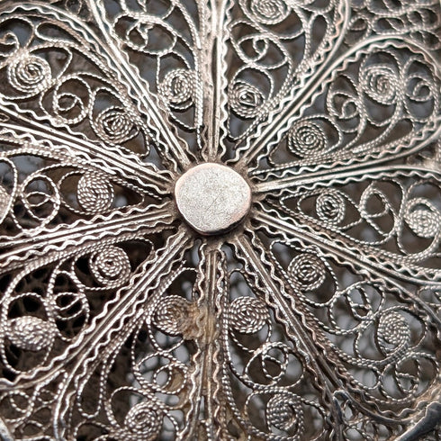 ヴィンテージ 銀線フィリグリー製 チェーン付きパース 小銭入れ 40g