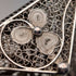 Vintage silver filigree purse with chain, coin purse, 40g