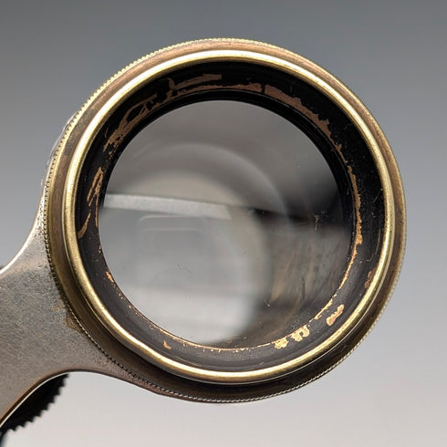 1890年英国アンティーク 純銀レリーフ装飾 オペラグラス 双眼鏡