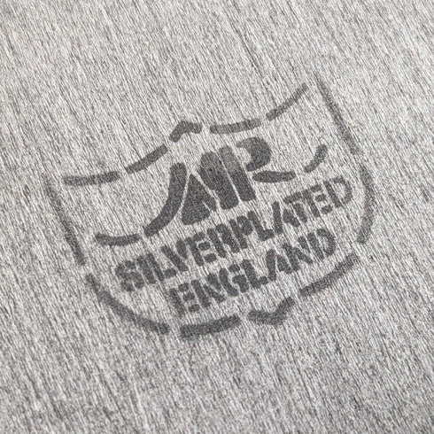 英国ヴィンテージ シルバープレート製 オーバル型 ギャラリートレイ 幅40cm