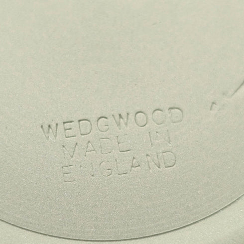 British Vintage Wedgwood Jasperware Cylinder Box, Small Item Holder, Green