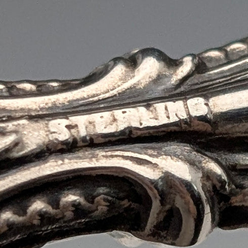 Early 20th century American antique sterling silver handle button hook