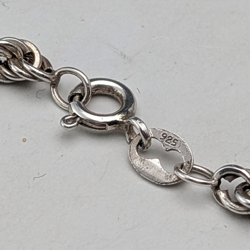 英國復古純銀扭鏈項鍊 63 公分 International Bulleton&Metal Brokers