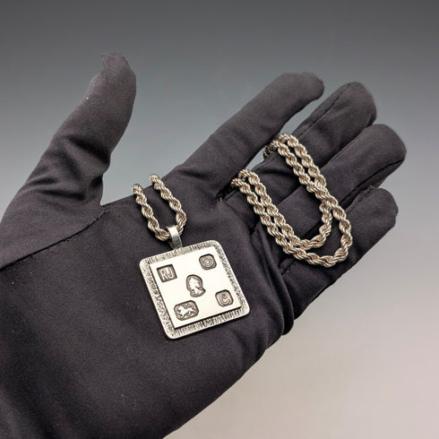 1977年英國純銀禧年錠吊墜,32克,配純銀扭紋項鍊RJ