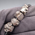 Vintage sterling silver animal beads totaling 56g with leather necklace