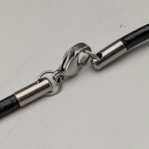 Vintage sterling silver animal beads totaling 56g with leather necklace