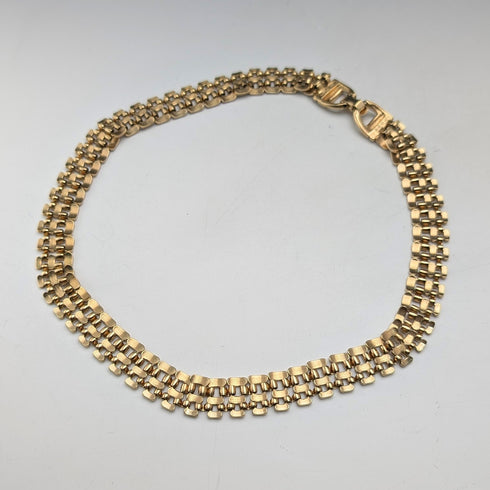 英國復古 9ct 鍍金豹鏈項鍊 Henry Griffith & Sons Ltd