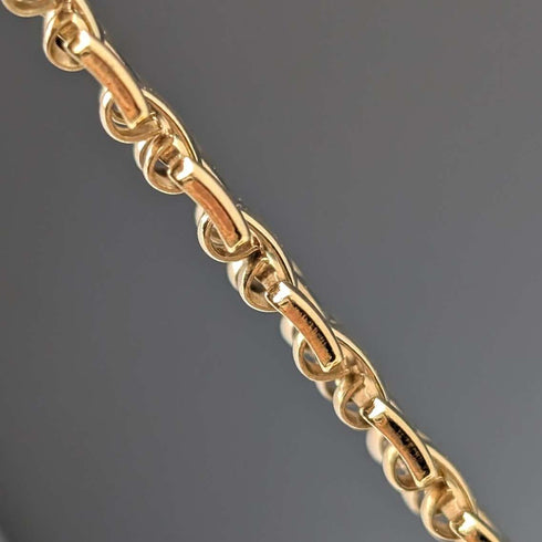 British Vintage 9ct Rold Gold Panther Link Necklace Henry Griffith & Sons Ltd