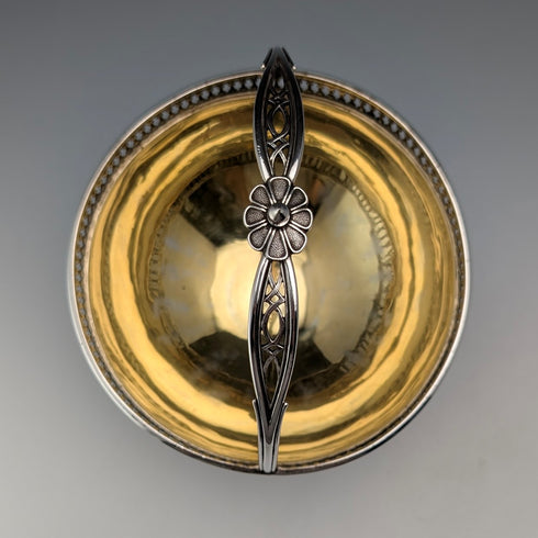 ドイツアンティーク 800シルバー製 ハンドル付バスケット 137g Wilkins