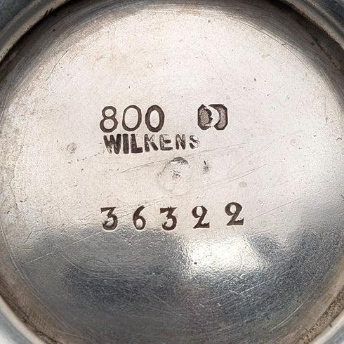 ドイツアンティーク 800シルバー製 ハンドル付バスケット 137g Wilkins