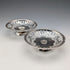 1910 年英國古董純銀小底座盤一對,總重 104 克 Mappin & Webb