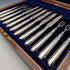 12-Pair of Antique British Silver Plate Dessert Cutlery, Circa 1898, Allen & Darwin, Wooden Box