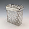 1901 British antique square cut glass jar with pure silver lid The Alexander Clark