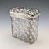 1901 British antique square cut glass jar with pure silver lid The Alexander Clark