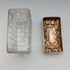 1901 British antique square cut glass jar with pure silver lid The Alexander Clark