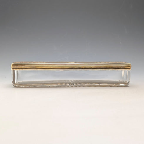 1843 年英國古董鍍金銀蓋玻璃飾品盒,威廉尼爾製作