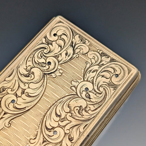 1843 年英國古董鍍金銀蓋玻璃飾品盒,威廉尼爾製作