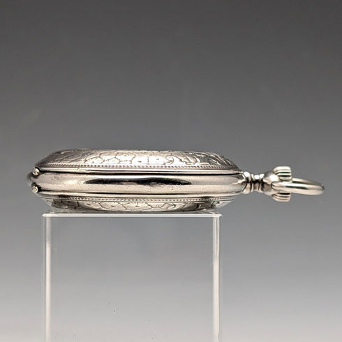 1926年頃 アンティーク ロンジン 懐中時計 銀側ハンターケース アラビアインデックス 動作良好