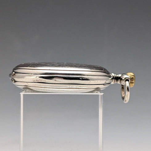 1911年頃 アンティーク ロンジン 懐中時計 銀側ハンターケース ローマンインデックス 動作良好