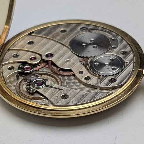 1928 Audemars Piguet Pocket Watch K18 Gold Slim Open Face Overhauled