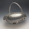 1870 British Antique Silver Plate Movable Handle Basket Thomas Bradbury & Sons