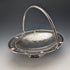 1870 British Antique Silver Plate Movable Handle Basket Thomas Bradbury & Sons