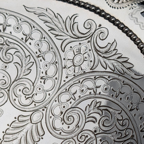 1870 British Antique Silver Plate Movable Handle Basket Thomas Bradbury & Sons