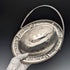 1870 British Antique Silver Plate Movable Handle Basket Thomas Bradbury & Sons