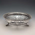 1911 年英國古董穿孔耳環純銀帶腳水果碗 436 克 Goldsmiths&Silversmiths