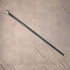Circa 1900 Antique Black Shaft Sterling Silver Rondelle Handle Walking Stick 88cm
