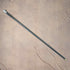 1921 Rikuni Antique Black Shaft Sterling Silver Rondelle Handle Walking Stick 91cm