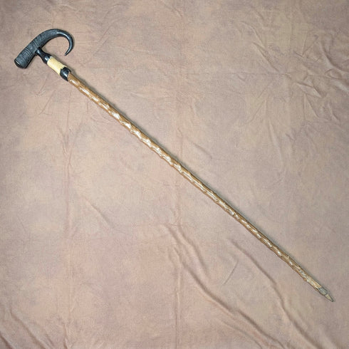 ヴィンテージ シャモア ホーン&レッグハンドル 紳士用ステッキ ブラウンシャフト 91cm